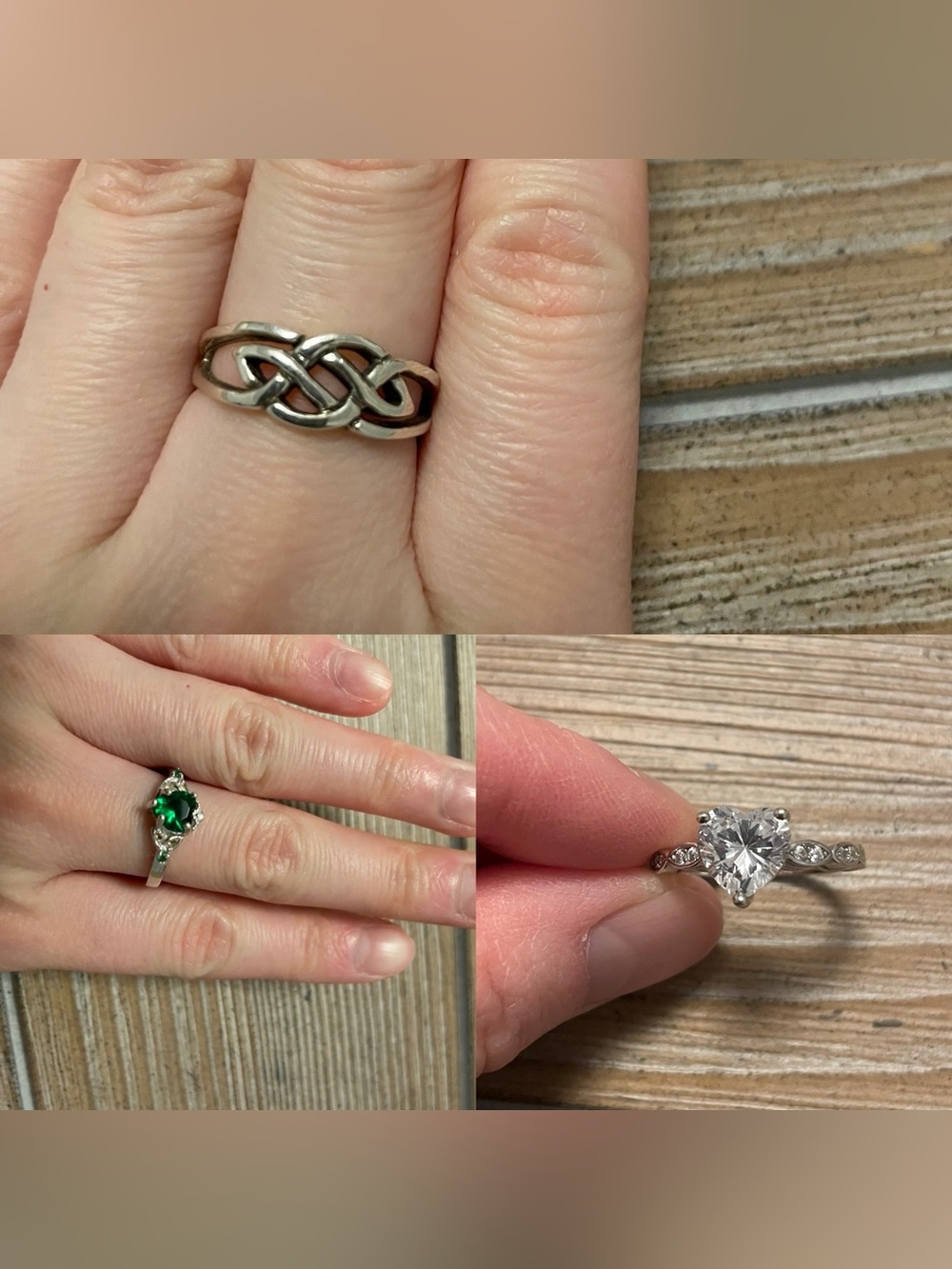 Silver rings, set size 6 925